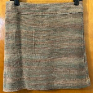 Loft Tan and Green/Blue Women's Skirt, size 4